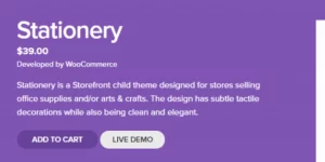 WooCommerce Stationery Storefront Child Theme