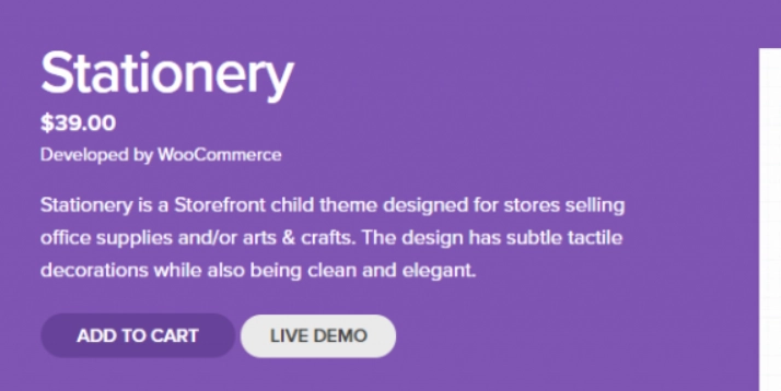 WooCommerce Stationery Storefront Child Theme