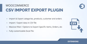 WooCommerce csv import export plugin - orders