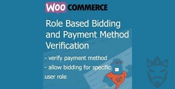 WooCommere Simple Auction Role Based Bidding and Payment Method Verification