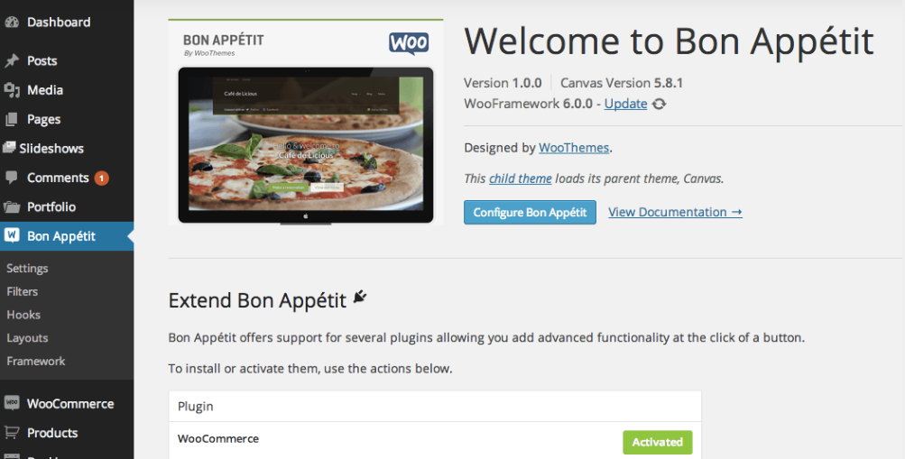 WooThemes Bon-Appetit Premium Theme