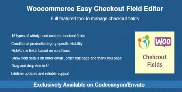 Woocommerce Easy Checkout Field Editor