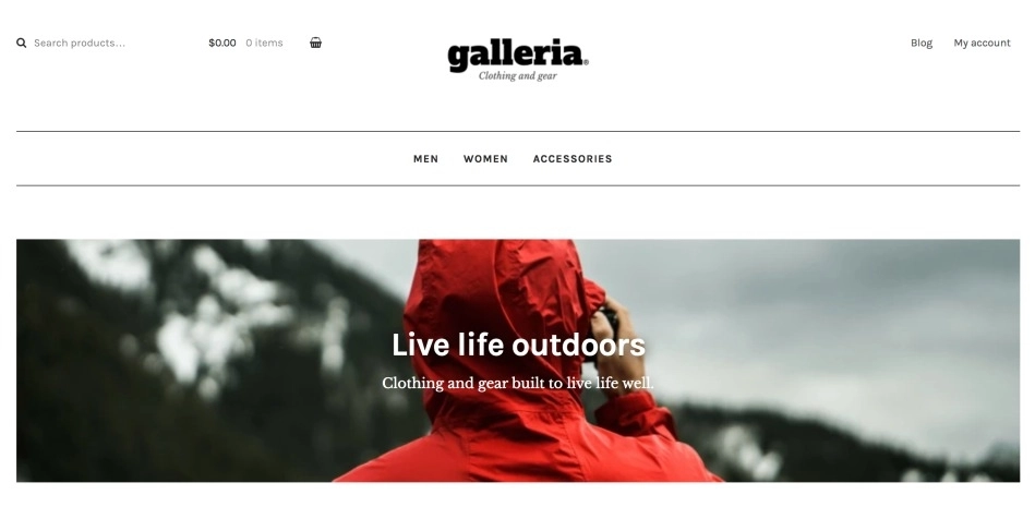 Woocommerce Galleria Storefront Child Theme