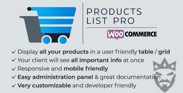 Woocommerce Products List Pro