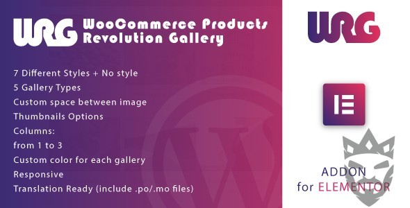 Woocommerce Products Revolution Gallery for Elementor WordPress Plugin