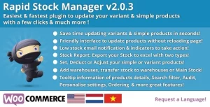 Woocommerce Rapid Stock Manager and Stock Audit also for Multiple Warehouses | Products