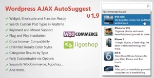 WordPress AJAX Search & AutoSuggest Plugin