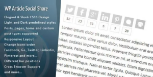 WordPress Article Social Share | Social Networking