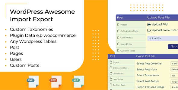 WordPress Awesome Import  Export Plugin - Import  Export WordPress Data