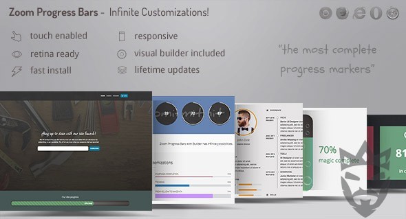 WordPress Progress Bars Ultimate DZS - Infinite Customizations with Builder