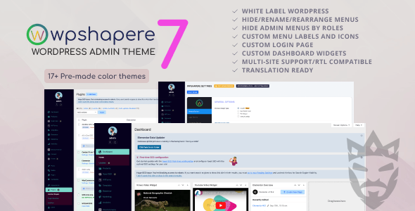 Wordpress Admin Theme - WPShapere