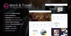 Work & Travel Company & Youth Programs WordPress Theme