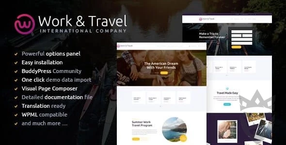 Work & Travel Company & Youth Programs WordPress Theme