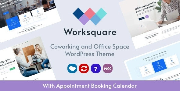 Worksquare - Coworking and Office Space WordPress Theme