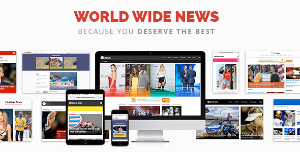 World Wide News - Magazine Responsive WordPress Theme