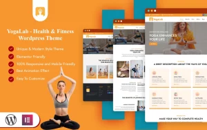 YogaLab - Yoga Health & Fitness Wordpress Theme WordPress Theme