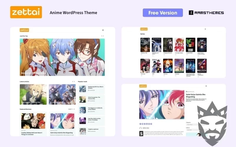 ZETTAI - Free Anime WordPress Theme