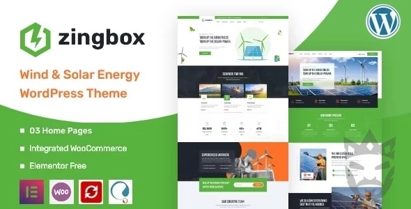 Zingbox – Wind & Solar Energy WordPress Theme