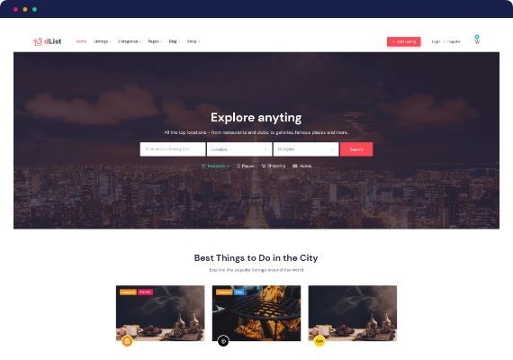 dList - WordPress Theme for Business Directory Listing