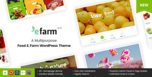 eFarm - A Multipurpose Food  Farm WordPress Theme