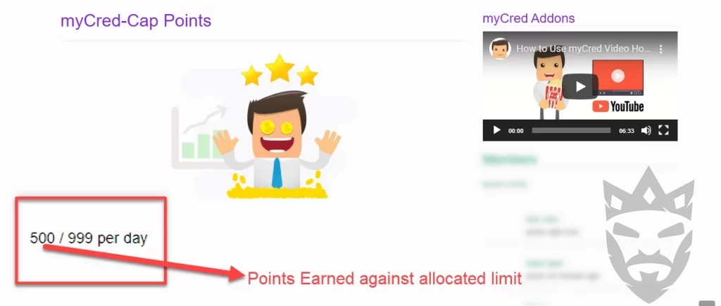 myCred Points Cap