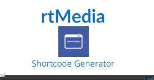 rtMedia Shortcode Generator