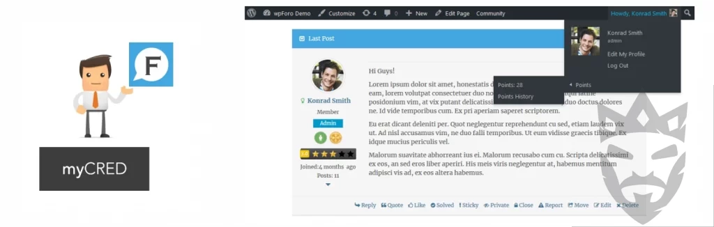 wpForo – myCRED Integration